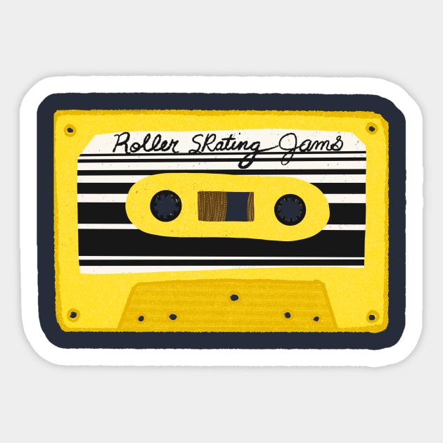 Roller Skating Jams Mixtape Sticker by jenblove